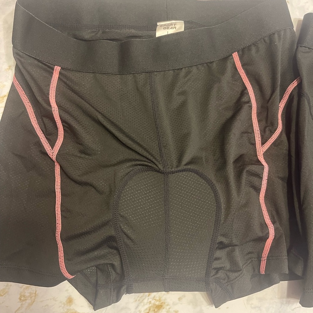 Sleek Black and Pink Women's Bike Shorts